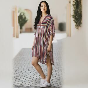 Uncle Frank Women's Floral Dress Size Small Oversized Boho Hippie Peasant